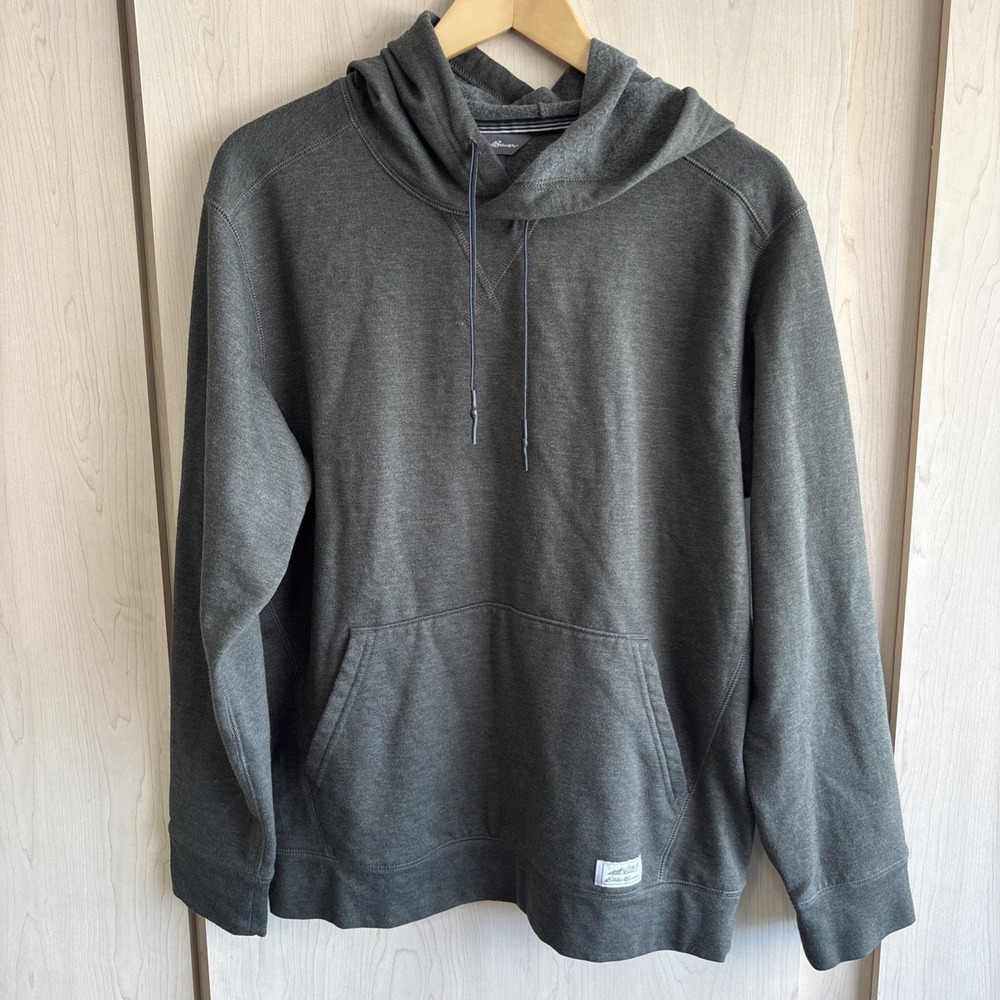 Eddie Bauer Men's Everyday‎ Pullover Hoodie - Color Gray/Green - Size Medium